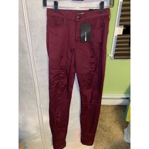 Burgundy fashion nova pants